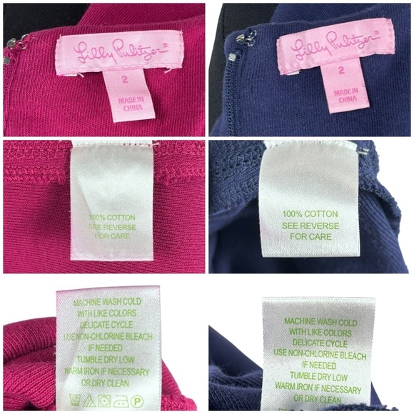 LILLY PULITZER BUNDLE OF 2 JASPER 100% COTTON SLEEVELESS MINI DRESSES - Picture 15 of 15